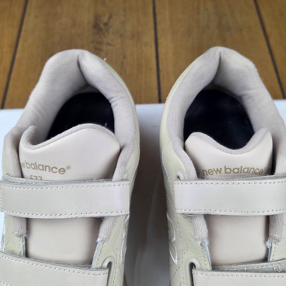 New Balance 577 Bone Beige Leather Walking Shoes Hook Loop MW577VB Mens 10 D - Picture 5 of 16